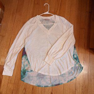 Tie dye back long sleeve top